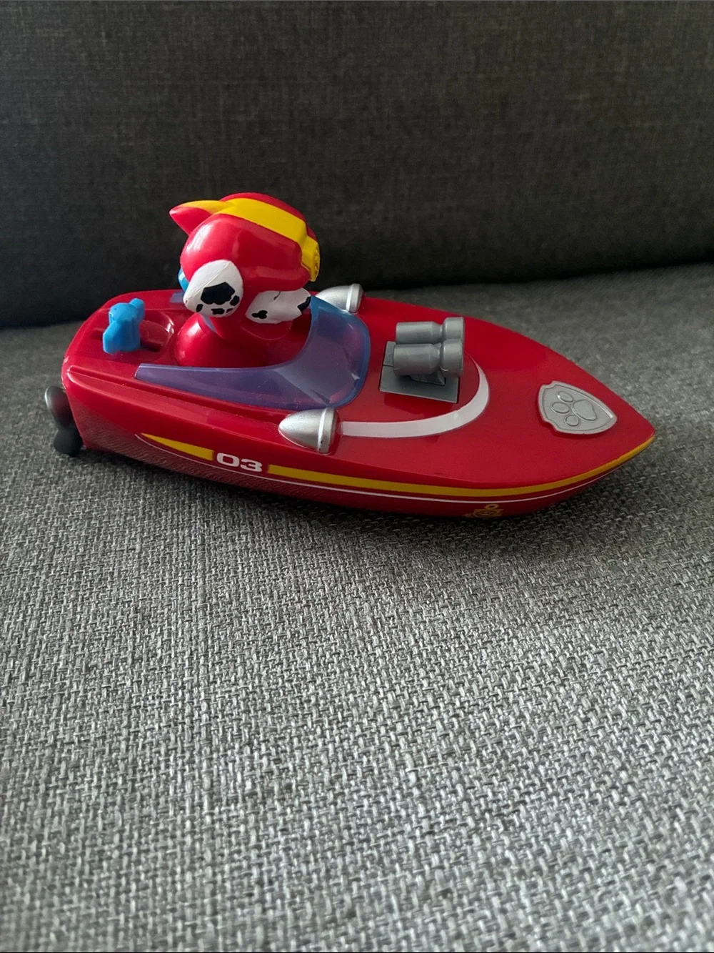 PAW Patrol Red Rescue Speed Boat Toy - Kids Water Play Vehicle